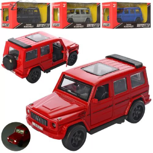 Машинка Автосвіт Mercedes-Benz G-Class кубик Чорний матовий 12см 2433 Машинка Автосвіт Mercedes-Benz G-Class кубик Чорний матовий 12см 2433