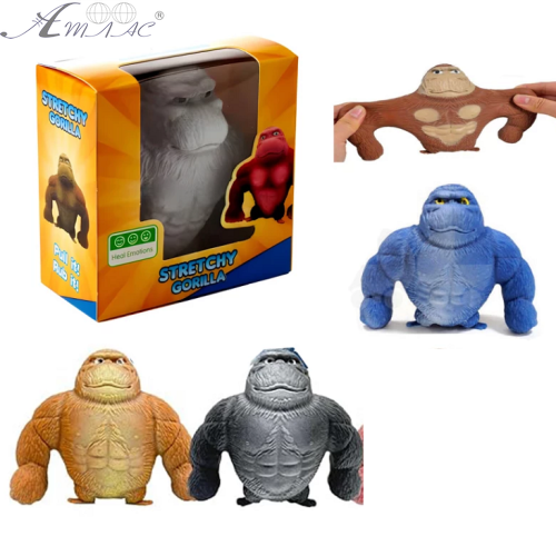 Игрушка Антистресс Латексная тянучка Горилла 8см 10065 фото 2 Игрушка Антистресс Латексная тянучка Горилла 8см 10065 фото 2