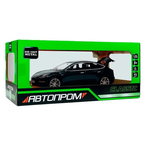 Машинка Автопром Tesla Model 3 Черная 20см AP7728 фото 3 Машинка Автопром Tesla Model 3 Черная 20см AP7728 фото 3