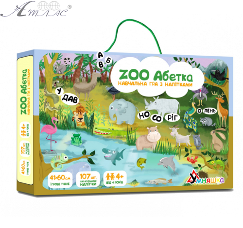 Игрушка Настольная ZOO Азбука с многоразовыми наклейками 15583 Игрушка Настольная ZOO Азбука с многоразовыми наклейками 15583