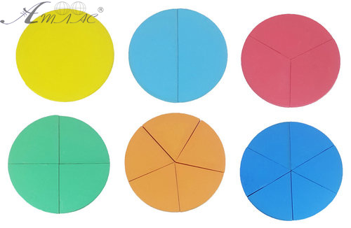 Дроби учебные от 1 до 6 частей = 10 см ЦВЕТНЫЕ из фанеры AS-7105, О-00005 Дроби учебные от 1 до 6 частей = 10 см ЦВЕТНЫЕ из фанеры AS-7105, О-00005