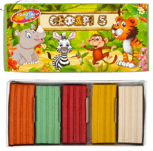 Пластилін Колорит 5 кольорів 90 гр