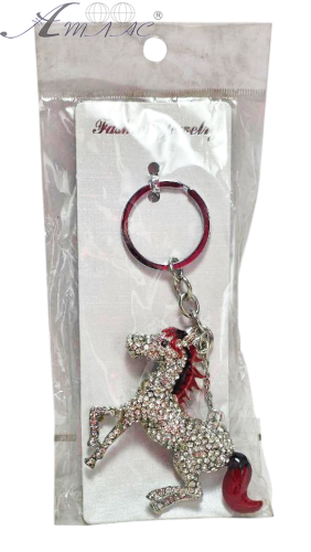 Брелок Лошадь 26 год лошади! металл с камнями красная грива и хвост 15585 Брелок Лошадь 26 год лошади! металл с камнями красная грива и хвост 15585