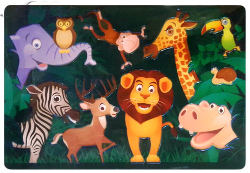 Трафарет "SCHREIBER" королевство тварин, пластиковий 185 х 267 х 12 мм S-2632