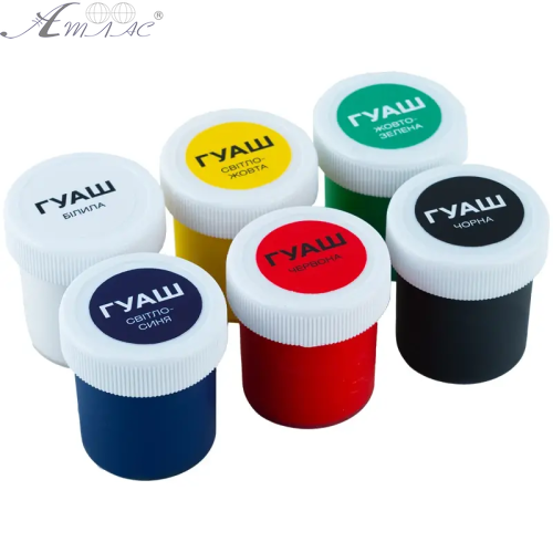 Гуаш набір Kite Classic 6 кольорів 20мл K-062 фото 2 Гуаш набір Kite Classic 6 кольорів 20мл K-062 фото 2