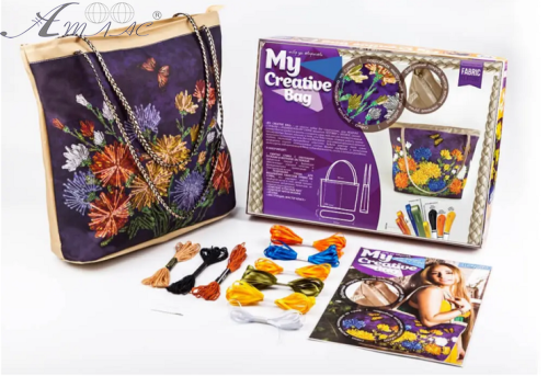 Набір для творчості Вишивка сумки Стрічками та бісером My Creative Bag МСВ-01-04 фото 2 Набір для творчості Вишивка сумки Стрічками та бісером My Creative Bag МСВ-01-04 фото 2