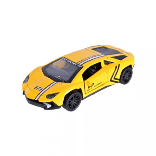 Машинка Автопром Lamborghini 10см Желтая металл 03275 Машинка Автопром Lamborghini 10см Желтая металл 03275