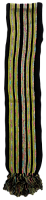 Шарф в'язаний смугастий мікс, довгий з бахромою 13912