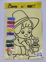 Раскраски Песком А4 Микс дизайнов 9 цветов песка  04147