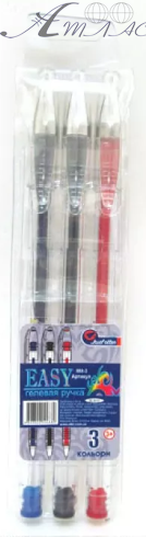 Ручка гелева набір Easy неон 3 кольори 888-3 Ручка гелева набір Easy неон 3 кольори 888-3