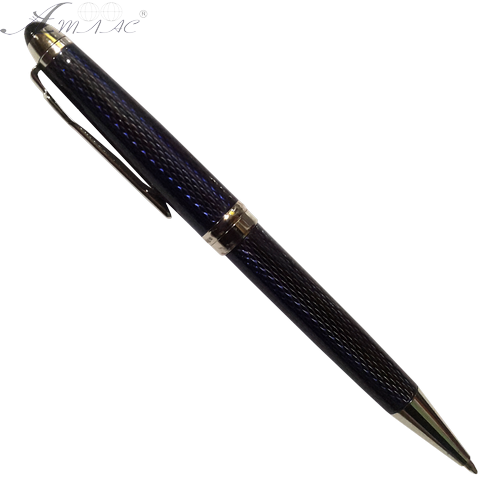 Ручка кулькова De Cambr BP163-18 фіолетова з лускою, з хромовими вставками 04002