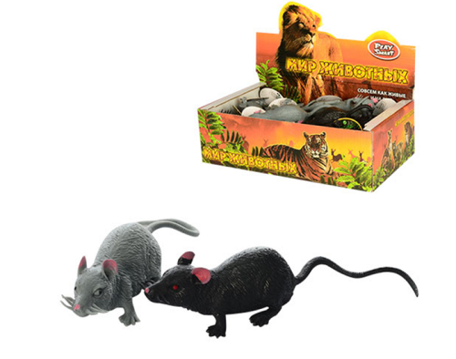 Игрушка Силиконовая тянучка Крыса чёрная 9 см + хвост 06511 Игрушка Силиконовая тянучка Крыса чёрная 9 см + хвост 06511
