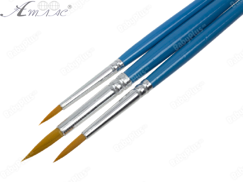 Набор кистей синтетических 3 шт Neo Line круглих SB-103 Набор кистей синтетических 3 шт Neo Line круглих SB-103