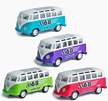 Автобус Автопром Volkswagen Т1 металл инерционная 8см  7828