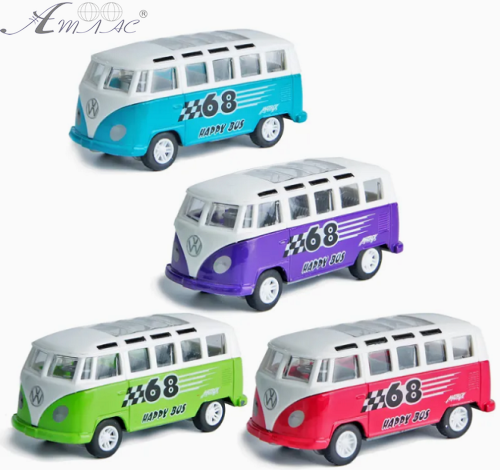 Автобус Автопром Volkswagen Т1 металл инерционная 8см 7828 Автобус Автопром Volkswagen Т1 металл инерционная 8см 7828
