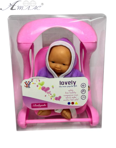 Іграшка Пупс гумовий 10см на гойдалці 09614 фото 2 Іграшка Пупс гумовий 10см на гойдалці 09614 фото 2