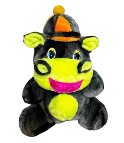 Игрушка Мягкая Большой Бегемот 70 см серый с яркими вставками  13160 фото 3