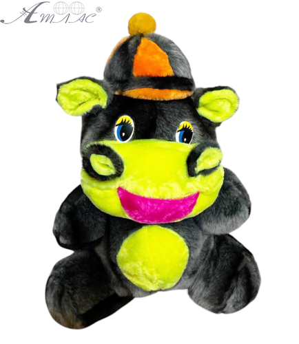 Іграшка М'яка Великий Бегемот 70 см сірий з яскравими вставками 13160 фото 3 Іграшка М'яка Великий Бегемот 70 см сірий з яскравими вставками 13160 фото 3