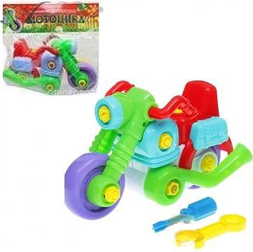 Игрушка Мотоцикл разборный с инструментами 21 см  ИП30.002 фото 2