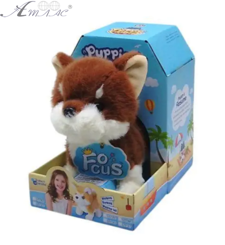 Интерактивная игрушка Песик коричневый ходит и лает 10050