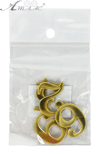 Пластиковые Цифры арабские 4шт ЗЕРкальные золото 2мм h=3см AS-0073 Пластиковые Цифры арабские 4шт ЗЕРкальные золото 2мм h=3см AS-0073