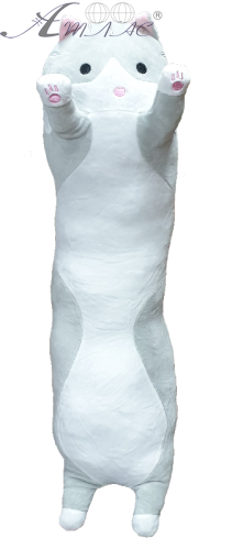 Игрушка мягкая подушка Кот Серый 65 х 15 см 07284 Игрушка мягкая подушка Кот Серый 65 х 15 см 07284