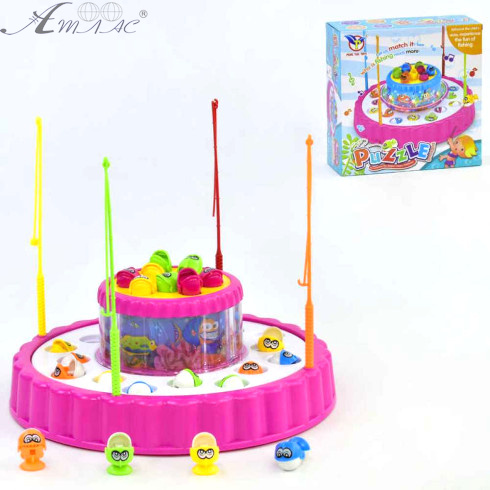 Игрушка пластиковая Рыбалка набор, свет, звук, 4 удочки 20114 Игрушка пластиковая Рыбалка набор, свет, звук, 4 удочки 20114