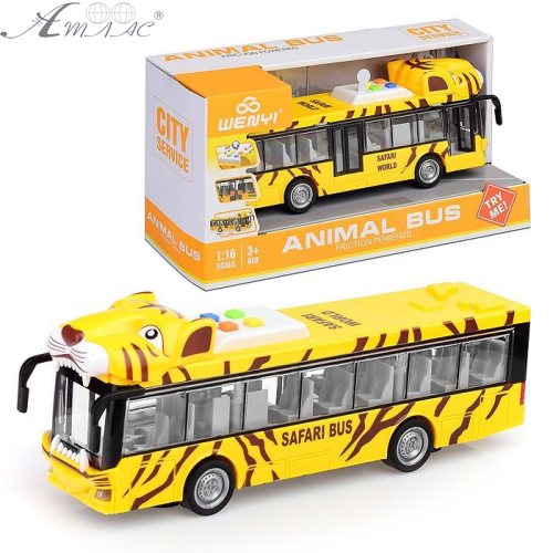 Игрушка Animal Bus желтый 28см  WY917A
