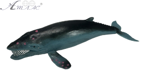 Игрушка силиконовая антистресс Кит горбатый черно-синий 20см 06731 Игрушка силиконовая антистресс Кит горбатый черно-синий 20см 06731