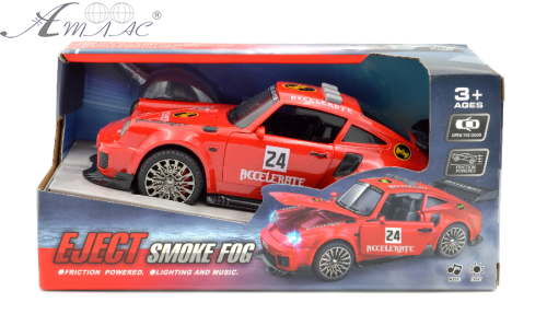 Игрушка Машинка Porsche 911 с дымом 17см инерционная в коробке  06427 фото 2