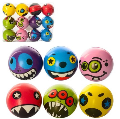Игрушка Мячик мягкий фомовый 10 см с рисунком Смайл Зубастик 9681-10 Игрушка Мячик мягкий фомовый 10 см с рисунком Смайл Зубастик 9681-10