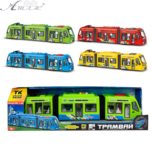 Игрушка Трамвай большой 42см звук свет синий 60147 Игрушка Трамвай большой 42см звук свет синий 60147