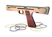 Игрушка Деревянный Пистолет резинкострел 32 см в коробке 16043