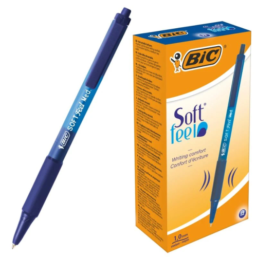 Ручка шариковая BIC Soft Feel Синяя автомат 1 мм  8373982