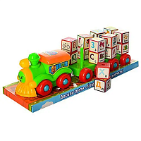 Іграшка Паровозик Буквовіз із кубиками в блістері PL-401