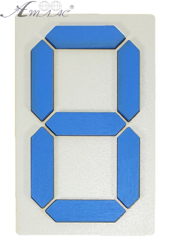 Цифра из 7 сегментов с ямками  93 х 148 мм  AS-7124 