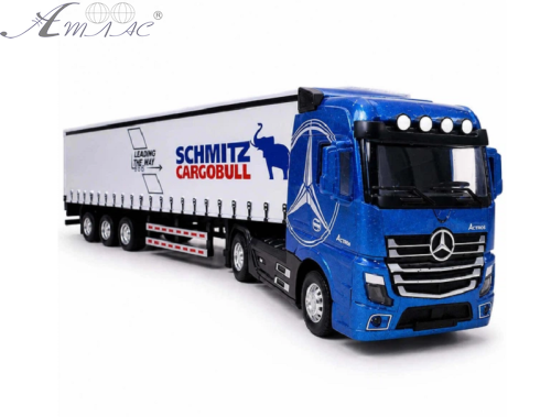 Машинка Mercedes Actros фура синя інерційна метал 31 см 2627 Машинка Mercedes Actros фура синя інерційна метал 31 см 2627