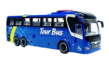 Игрушка Автобус Tour Bus Синий двери открываются+свет+звук 28 см  WY1107A