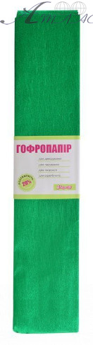Папір гофрований 1 Вересня металізований зелений 20 % 50 г (50 х 200 см) 703005