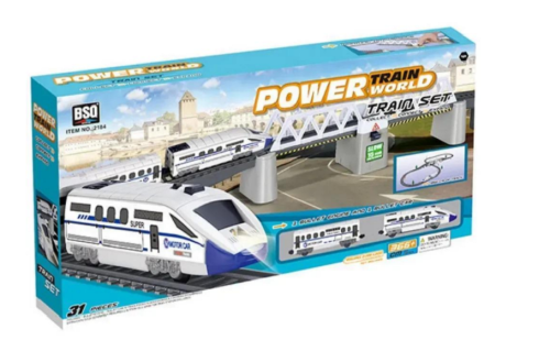 Игрушка Железная дорога Power TRAIN World свет, звук 2184 Игрушка Железная дорога Power TRAIN World свет, звук 2184