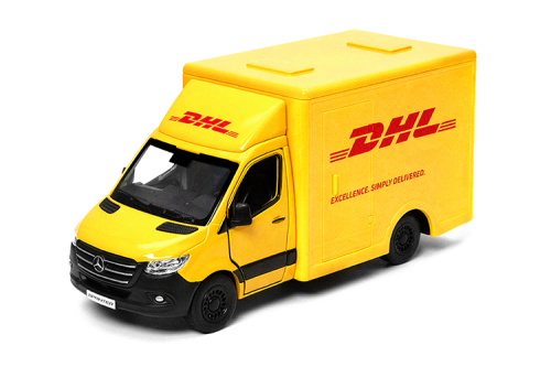 Машинка Kinsmart Mersedes-Benz Sprinter DHL Edition KT5475W Машинка Kinsmart Mersedes-Benz Sprinter DHL Edition KT5475W