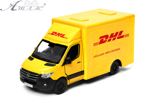 Машинка Kinsmart Mersedes-Benz Sprinter DHL Edition KT5475W Машинка Kinsmart Mersedes-Benz Sprinter DHL Edition KT5475W