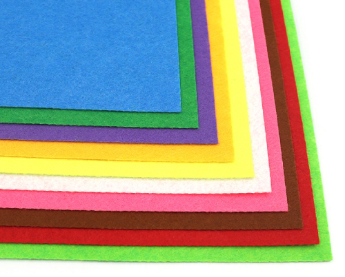 Фетр листовой набор 10 листов 10 цветов 20 х 30 см х 1,2 мм  HQ170-MIX3