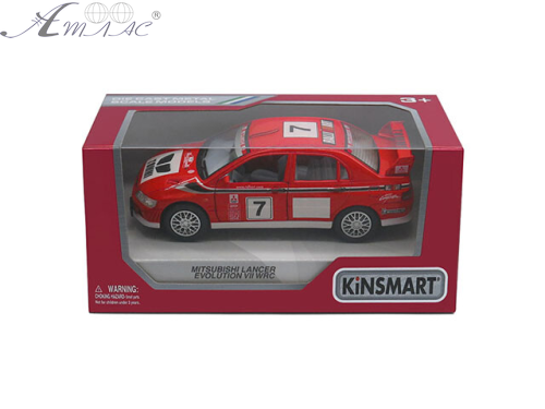 Машинка Kinsmart Mitsubishi Lanser, спорт, червона  KT5048W