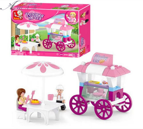 Игрушка Конструктор Sluban Розовая Мечта Кафе 78 деталей  M38-B0522