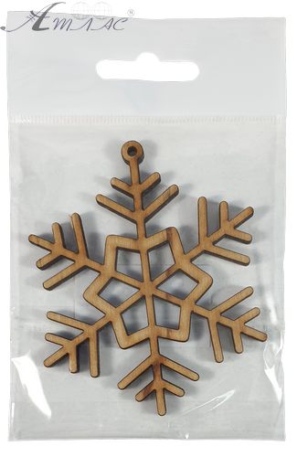 Фигурка фанерная - Снежинка тонкая, маленькая 8 см AS-4750, В-0248 фото 2 Фигурка фанерная - Снежинка тонкая, маленькая 8 см AS-4750, В-0248 фото 2