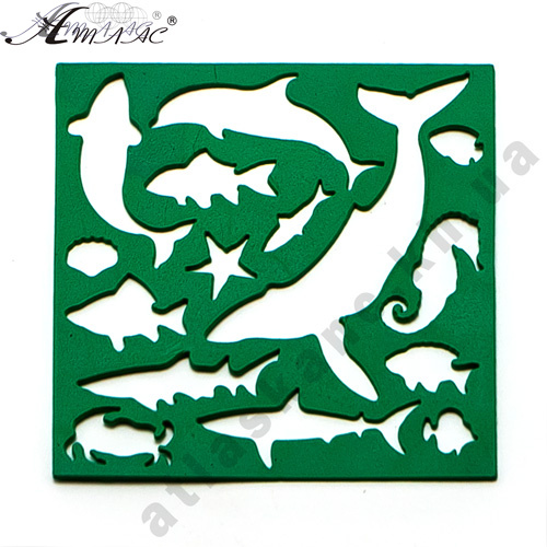 Трафарет "Морские обитатели" 1 шт 13 см AS-0255, К-9067м Трафарет "Морские обитатели" 1 шт 13 см AS-0255, К-9067м