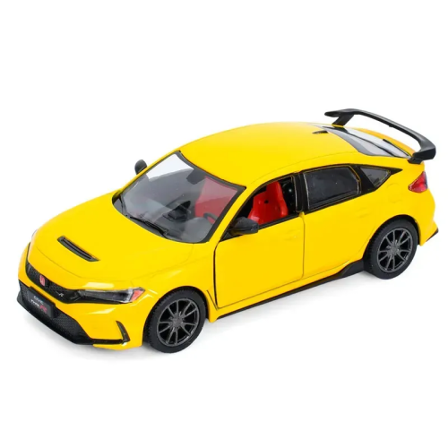 Машинка Kinsmart Honda Civic Type R 2024 Желтая KT5472W Машинка Kinsmart Honda Civic Type R 2024 Желтая KT5472W