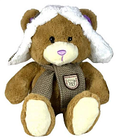 Игрушка мягкая Мишка коричневого цвета  в шапке с шарфом  39 см  11983