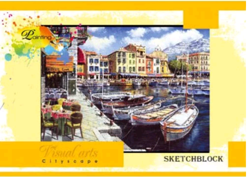 Альбом для рисования скоба А5 Офорт 16 листов микс  АА5516